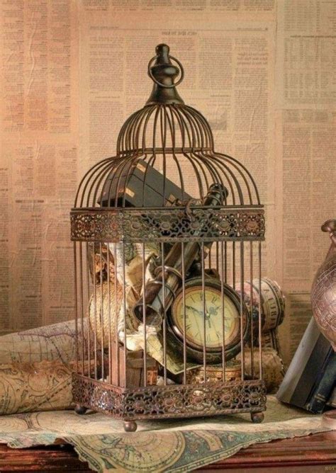 46 Lovely Bird Cage Ideas For Your Garden Bird Cage Decor Vintage