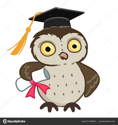 Owl In Graduation Cap — Stock Vector © Treemouse 151869810