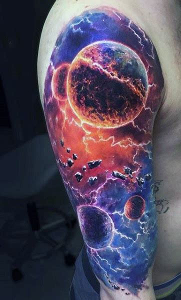 outer space tattoos  men galaxy  constellations