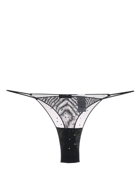 Oséree Gem Sheer Thong Farfetch