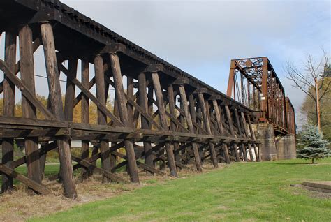 Railroad Trestle Railroad Trestle And Bridge Crossing The Sa Flickr