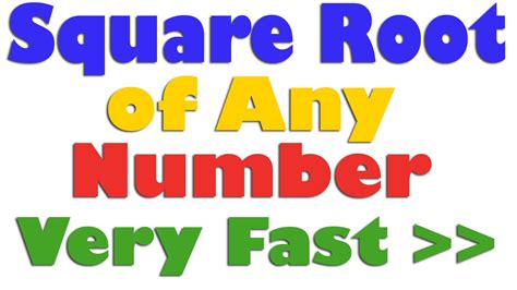 Use this table to find the squares and square roots of numbers from 1 to 100.you can also use this table to estimate the square roots of larger numbers.for instance, if you want to find the square root of 2000, look in the middle column until you find the number that is closest to 2000. Vedic Maths Trick : Square Root Of Any Number in a Very Fast Way in Mind - Hindi (2016) - YouTube