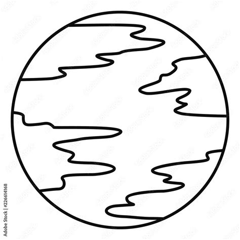 Mercury Planet Icon Outline Illustration Of Mercury Planet Vector Icon