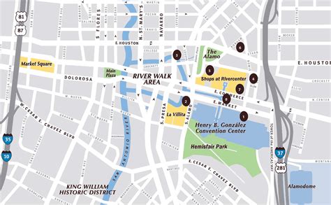 San Antonio Riverwalk Map