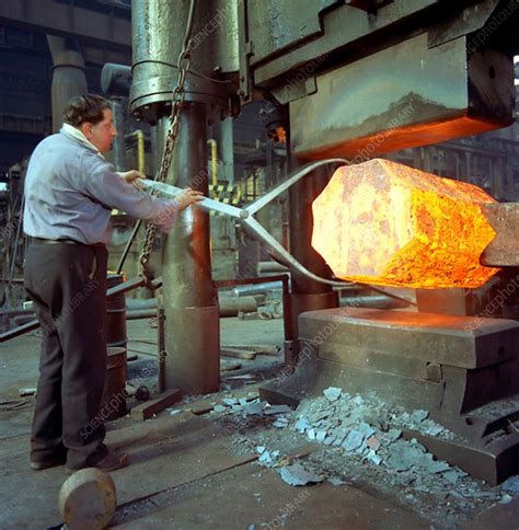 A 1500 Ton Steel Press Sheffield South Yorkshire 1970 Stock Image