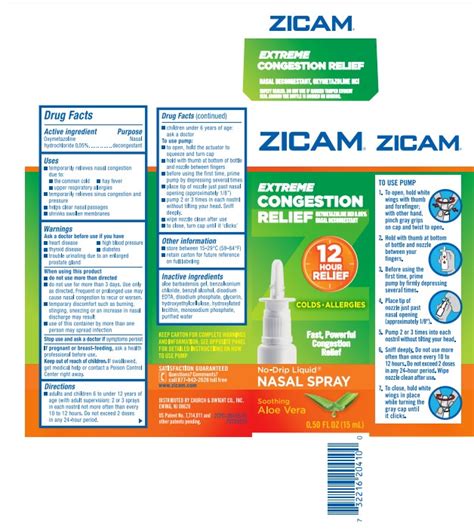 Ndc 10237 464 Zicam Extreme Congestion Relief Images Packaging Labeling And Appearance