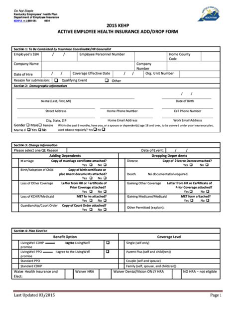 How do we add a menu list in html? 2015 Kehp Active Employee Health Insurance Add-Drop Form ...