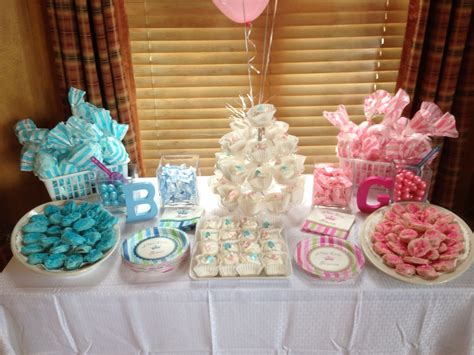 What kind of party are you going to have? Gender Reveal Dessert Table | Gender reveal dessert ...