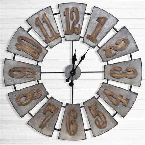 Shamir Oversized Metal And Wood Windmill 3375 Wall Clock Windmill