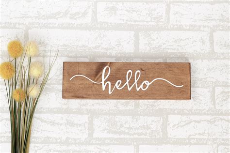 Hello Sign Entryway Signs Wood Signs With Sayings Rustic