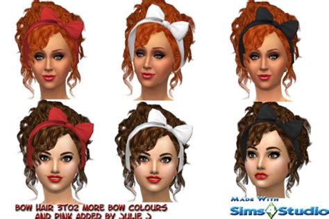 3to4 Bow Hair Updated At Julietoon Julie J Sims 4 Updates