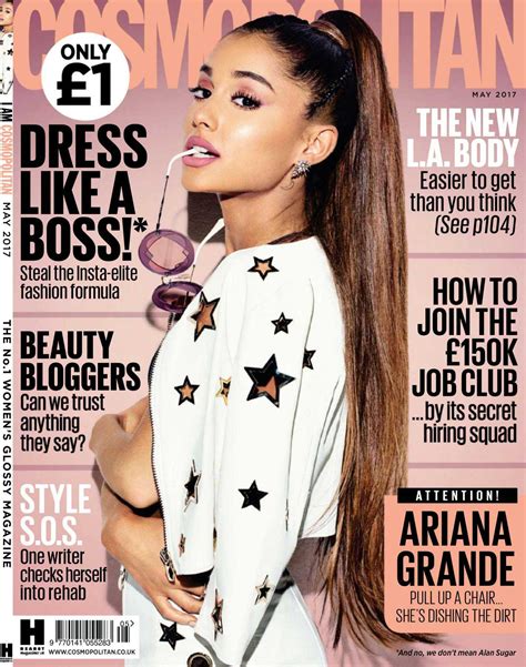 Ariana Grande On Cosmopolitan Uk May 2017 Issue Fashionandstylepolice