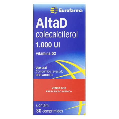 Alta D 1000ui Eurofarma Caixa 30 Comprimidos Revestidos Gtineanupc
