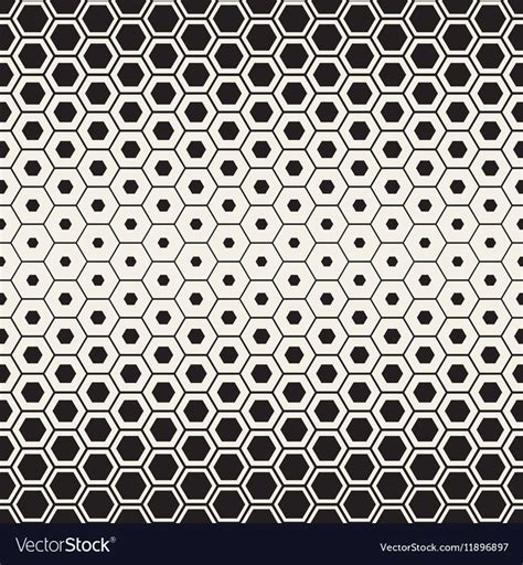 Vector Seamless Halftone Honeycomb Gradient Pattern Abstract Geometric
