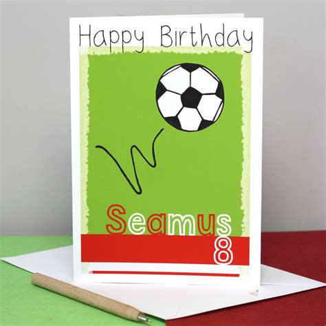 Personalised Football Team Birthday Card By Liza J Design