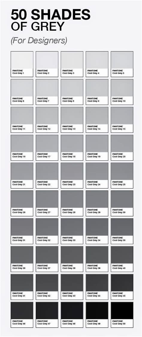 Pantone Grey Colour Chart 2023