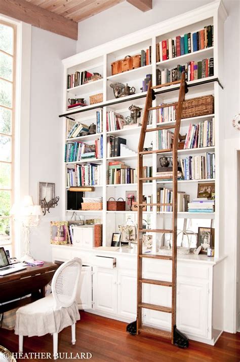 Fantastic Bookshelf With Ladder Cubby Storage