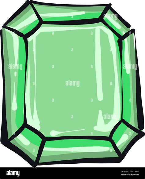 Green Diamond Illustrationvector On White Background Stock Vector