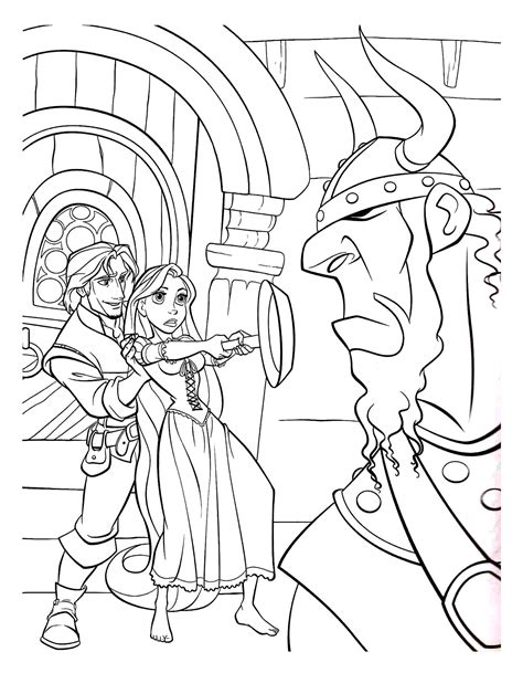 Raiponce flynn poele  Coloriage Raiponce  Coloriages pour enfants