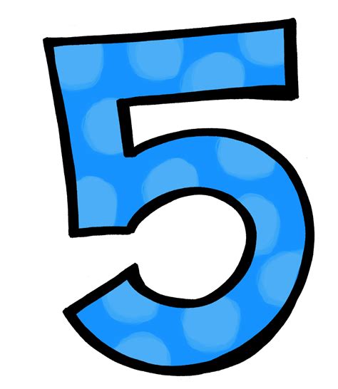 Five Number Clip Art Clipart Best
