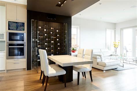 Modern Cable Floating Wine Racks Wow Guests In Vancouver Home