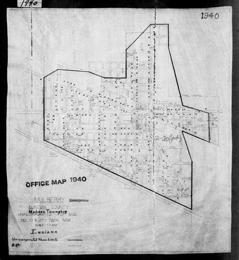 1940 Census Enumeration District Maps Indiana Clinton County