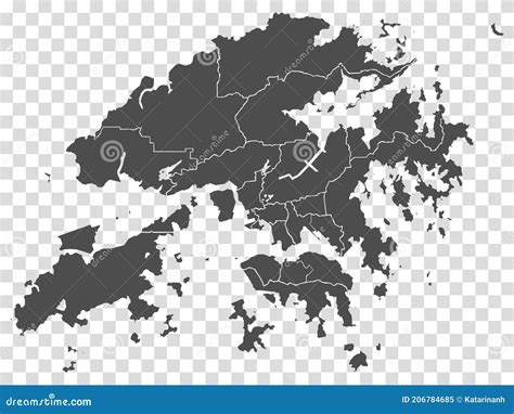 Blank Map Of Hong Kong Districts Hong Kong Special Administrative
