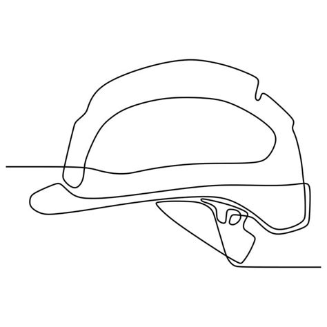 Ladders are an important tool for any trade not just the electrical trade. One Line Drawing Of Safety Helmet For Industrial Company ...