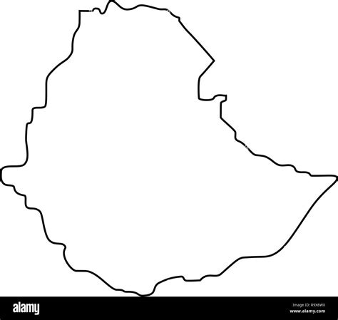 Map Of Ethiopia Outline Silhouette Of Ethiopia Map Vector