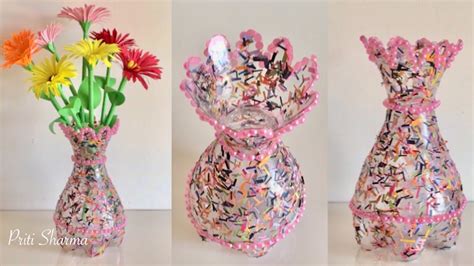 Best Out Of Waste Plastic Bottle Flower Vase Diy