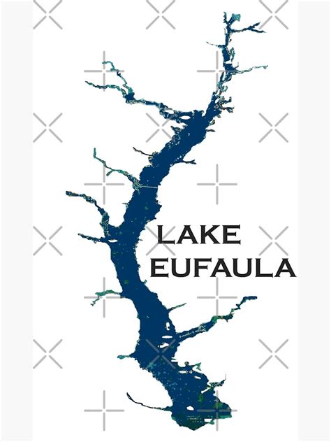 Lake Eufaula Alabama Art Print For Sale By Statepallets Redbubble