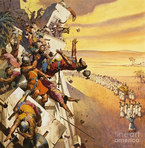 Joshua At The Walls Of Jericho Painting by James Edwin Mcconnell | Fine
