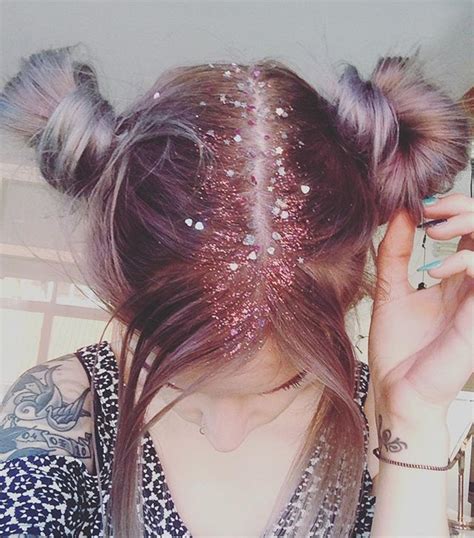 pin for later glitter roots is officially the hottest trend of festival season glitter hair