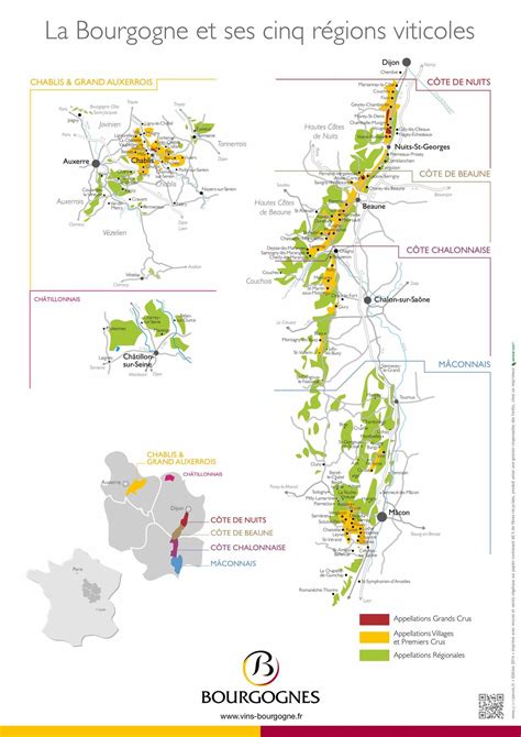 BorgoÑa Y Sus 5 Regiones Burgundy Wine Map Wine Map Burgundy Map