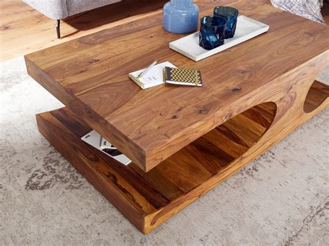 Couchtisch palette couchtisch mit rollen aufbewahrung tricks diy couchtisch kreative wohnideen couchtisch massivholz wohnung küche holztisch holz ideen. Couchtisch Massiv-Holz Sheesham 118 cm breit Wohnzimmer ...