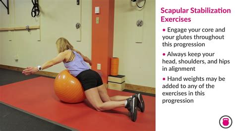 Scapular Stabilization Exercises On Stability Ball Youtube