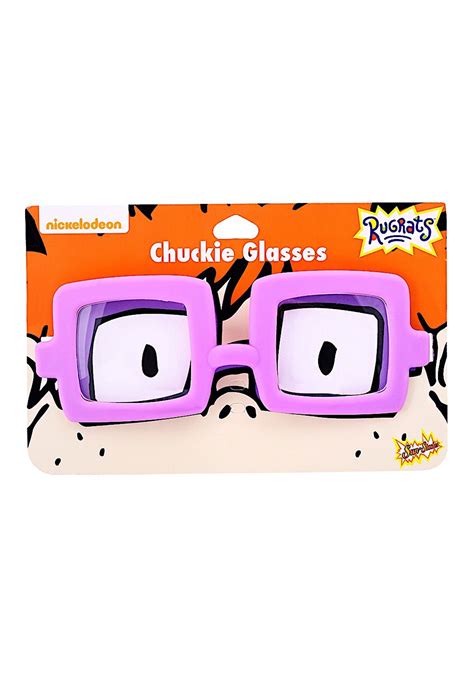 Sun Staches Rugrats Chucky Glasses Pink Halloween Costume Glass