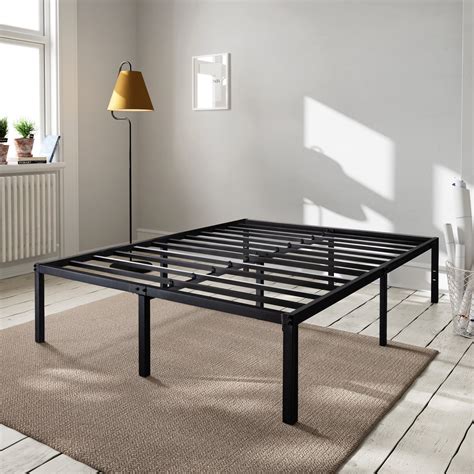 Amolife Heavy Duty Full Size Metal Platform Bed Frame With 165 Large