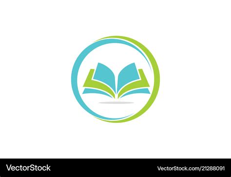 Open Book Education Logo Royalty Free Vector Image