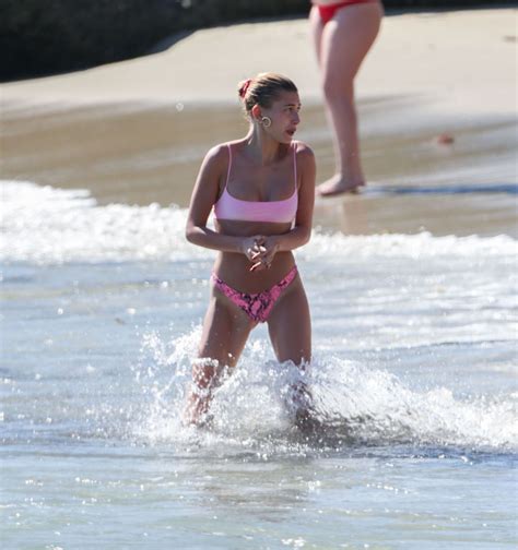 Hailey Bieber In Bikini At A Beach In Laguna Beach Hawtcelebs