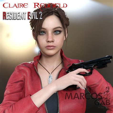 RE2R Claire Redfield For Genesis 8 Female 3D Model Animated Rigged