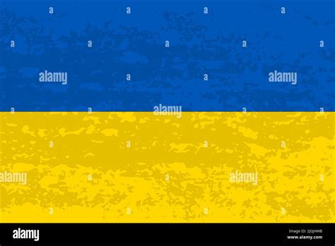 Grunge Ukrainian Flag Flag Of Ukraine Vector Stock Vector Image And Art