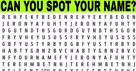 This Word Puzzle Has Your Name Hidden In It Can You Spot It I Found