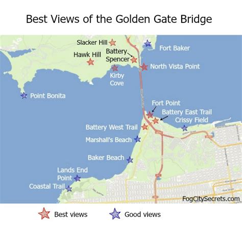 Nearest the camera is westminster bridge and in the far distance its middle section can be raised to permit large vessels to pass the tower bridge. Best Golden Gate Bridge Views: local's tips on where to ...