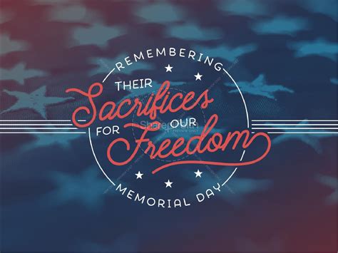 Remembering Their Sacrifices Memorial Day Church Powerpoint Clover Media