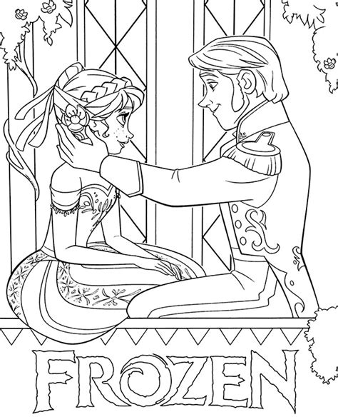 frozen coloring pages anna and hans coloring pages