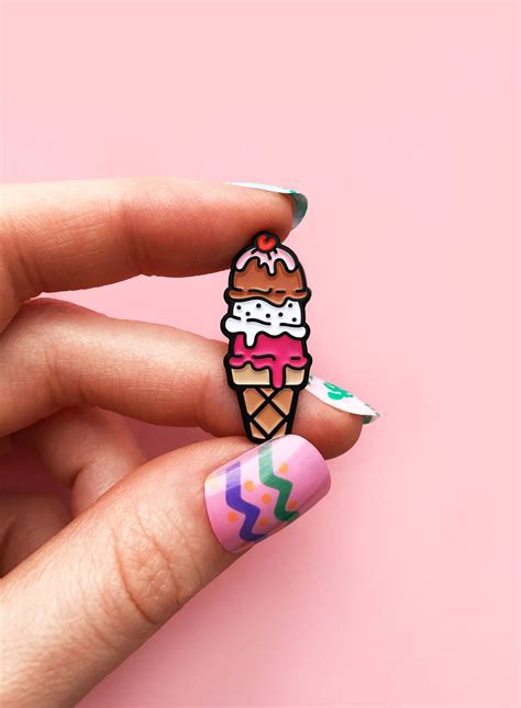 Ice Cream Chocolate Enamel Pin Pin Patches Cute Pins Patches