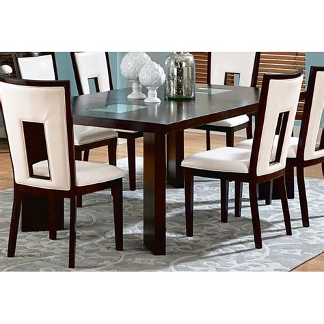 Expandable glass dining table sets modern kitchen furniture photos ideas reviews. Delano Extending Dining Table with Square Cracked Glass ...