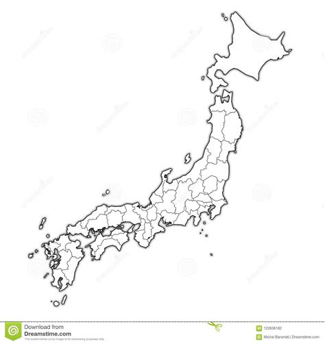 Check spelling or type a new query. Prefectures Of Japan On Administration Map Stock Illustration - Illustration of flag, nippon ...