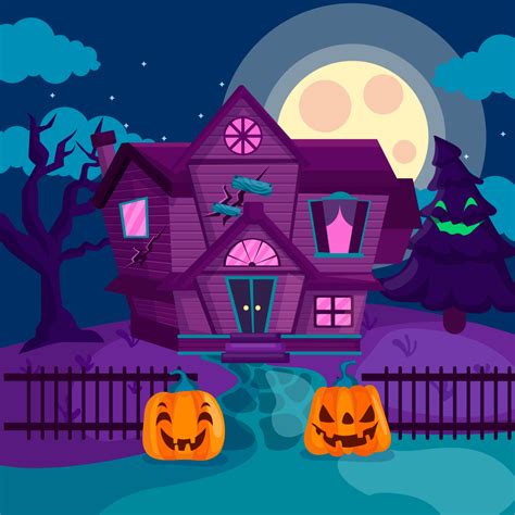 Haunted House Halloween A Clip Art Illustration Of A Haunted House My